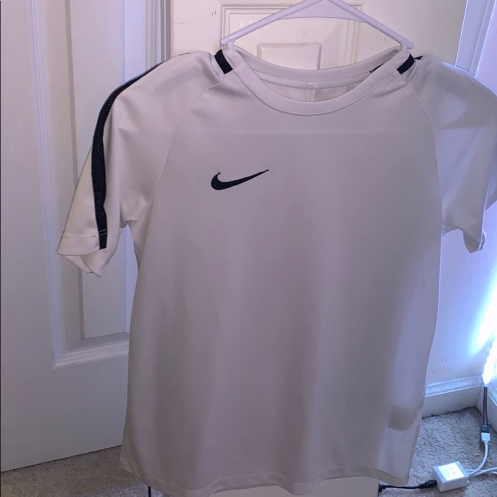 All white Nike tee